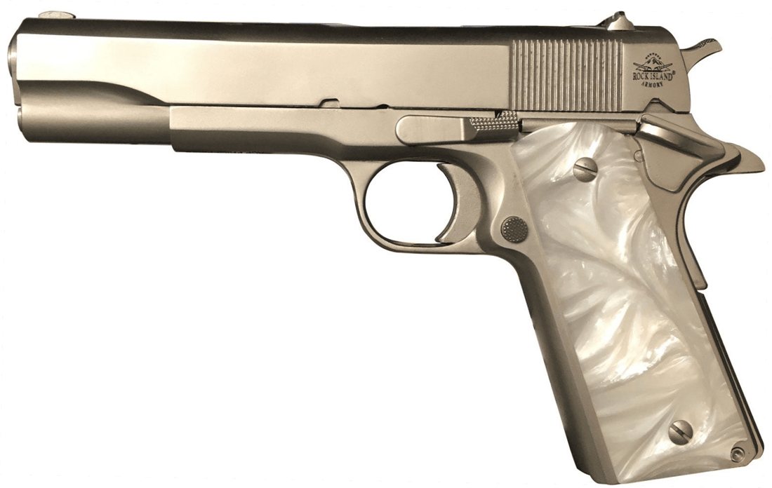 Rock Island Armory M1911-A1 GI .45 ACP 5" 8-Round Pistol, Nickel