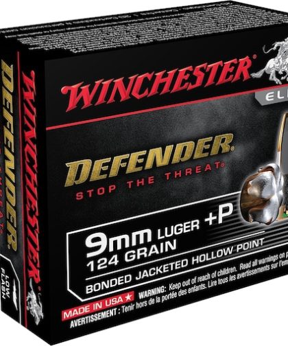 Get Winchester Defender 9mm Luger +P Ammo 124 Grain Winchester PDX1 Bonded Jacketed Hollow Point 200 rounds Online for sale