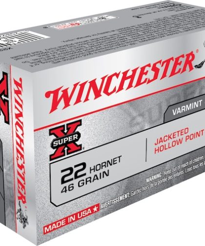 Order Winchester Super X 22 Hornet Ammo 46 Grain Jacketed Hollow Point 200 rounds Online for sale